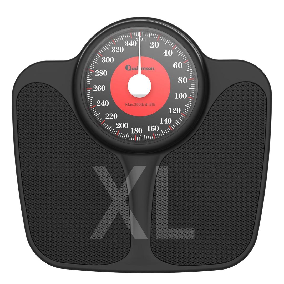 Adamson A23 Scales for Body Weight - Up to 350 LB - New Version - Anti-Skid Rubber Surface Extra Large Numbers - High Precision Bathroom Scale Analog - Durable with 20-Year Assurance