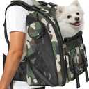 Dog Carrier Backpack for Medium Dogs up to 22 IBS, Dog Hiking Backpacks with Multi Compartment Storage & Adjustable Straps, Waterproof Pet Backpack for Climbing Cycling