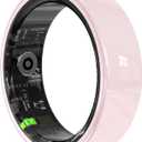 Smart Rings for CouplesHealth Rings for Men & Women, 24/7 Track Heart Rate, Sleep, SpO2, Stress, HRV & Cycles. 5ATM Waterproof, iOS/Android, No Subscription.(Pink, 9 (19.1mm))