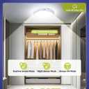 Aggforbl 7.48" Battery Powered Ceiling Light with Remote, Rechargeable Shower Light Waterproof, Wireless Motion Sensor Ceiling Lights Indoor 3000K/4500K/6500K Dimmable for Bathroom Living Room Closet (1 Pack)