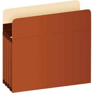 Pendaflex Expanding Accordion File Pockets, Extra Durable, Expands 3.5", Letter Size, Reinforced with Dupont Tyvek Material, 10/Box (15421), Brown