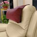 Velvet Recliner Head Pillow with Non-Slip Base - Adjustable Neck Support for Pain Relief in Home, Office and Travel (Wine)