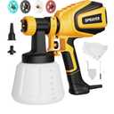 Paint Sprayer, 700W HVLP Spray Gun with Cleaning & Blowing Joints, 4 Nozzles and 3 Patterns, Easy to Clean, for Furniture, Cabinets, Fence, Walls, Door, Garden Chairs, VF803