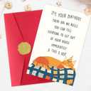 3 x IDU Cat Birthday Card,Funny Birthday Cards Gifts Decorations for Women Men Her Him Dad Mom Wife Husband Daughter Son Friend Sister Brother Coworker Bestie or Anyone