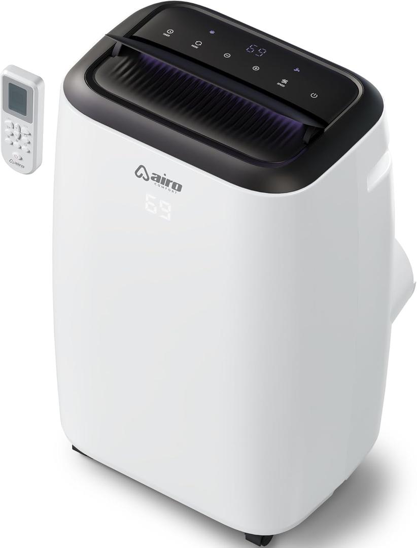 AIRO Portable Air Conditioners 14000 BTU, AC Unit Floor Standing with Remote Control & DYI Installation Kit, New 2025 Model (White)