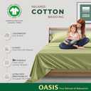 THREAD SPREAD 100% Organic Cotton Sheets King Size - 4 PC Organic Cotton King Percale Weave Sheet Set, Soft, Cooling, Crisp & Breathable, 16" Deep Pocket Hotel Quality Bedding Set - Sage Green