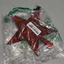 9 inch Treasures Red Glittered Mini Star Christmas Tree Topper