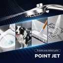 Shower Head with filtered Handheld High Pressure daul Shower Heads with Handheld Spray Combo and 10 Sprays Handheld Shower Head Detachable Shower head Built-in Magnetic Docking and Power Jets Chrome