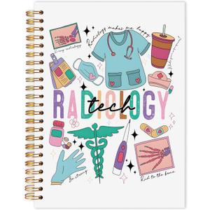 Radiology Nurses Spiral Notebook, Radiology Tech Gifts Journaling Notebooks, Radiology Tech Student Essentials, Radiographer Nurse Notebooks for Note Taking, 5.5x8.3 Inch