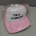 I'm A Liability Hat Funny Trucker Hats Adjustable Classic Fishing Cap for Men and Women Pink (Pink)