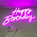 40"/23" Happy Birthday Neon Sign Large - Pink Happy Birthday Sign 12V - Happy Birthday Light Up Sign with Dimmable Switch - 2PCS Happy Birthday LED Sign for Backdrop, Party, Celebration, Decoration