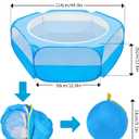 UWE Small Animal Playpen, Chicken Brooder Box with Cover Top, Portable Outdoor Exercise Pet Cage Tent, Waterproof Breathable Pet playpen Indoor for Chick Ktiien Bunny Hamster Guinea Pig, Blue