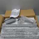 GREENSTELL Coat Rack with 8 Hooks, Wooden Coat Rack Freestanding with Shelf, Coat Tree with 4 Height Options 50.5"-72.6", Coat Hanger Stand for Bags, Clothes, Umbrellas, Hats, in Home, Black