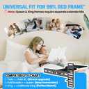 2 Pack Adjustable Headboard Bracket, Universal Metal Bed Frame Headboard with Extra Thick Steel,Bed Footboard Extension kit-Noise Free & Wobble Proof,Powder Coated Black Fit Twin/Full/Queen/King Size