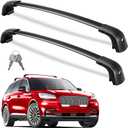 Roof Rack Cross Bars 300lbs Compatible with Lincoln Aviator 2019 2020 2021 2022 2023 2024 2025 2026Heavy Duty Aluminum Lockable Roof Rails Crossbars Cargo Canoe Black Rooftop Cargo Carrier Luggage.