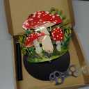 Hexagram Mushroom Decor Gifts Mushroom Kitchen Decor Rustic Home Bathroom Decor Farmhouse Paper Towel Holder Countertop Standing Cute Decorations Gifts for Christmas Housewarming