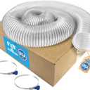 Fulton Ultra-Flex Clear Vue Heavy Duty PVC Dust, Debris and Fume Collection Hose - Made in USA 6 inch PVC Hose w/Clamps - 6 inch diameter by 10 feet long