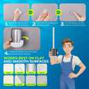 Silicone Toilet Brush, L-Shaped Toilet Brush and Holder Set, Bathroom Toilet Brush with Long Non-Slip Handle, Wall Mounted or Floor Standing Design, for Home and RV Use