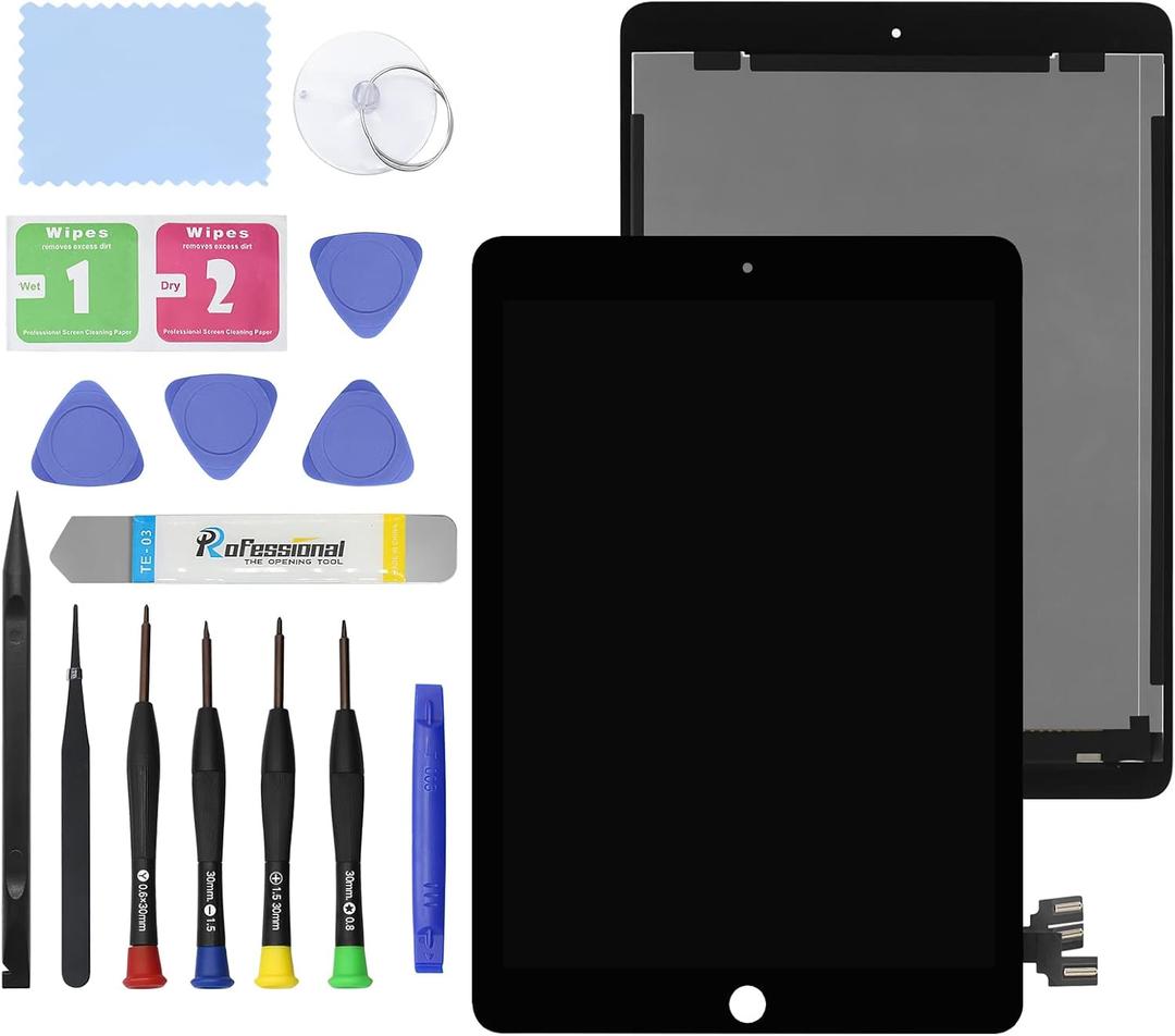 9.7" New Screen Replacement for iPad Pro 2016 A1673 A1674 A1675 LCD Display Glass Touch Digitizer Premium Kit with Tools - Black