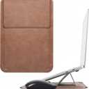 14 Inch Multifunctional Laptop Sleeve Case with Stand Soft Slim Cover for MacBook Pro/Air/ThinkPad X1/Dell XPS/Lenovo Yoga/HP Pavilion/ASUS Zenbook/LG gram/Chromebook 13.5" 13.6" 14.2" 14.5" (Brown)