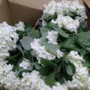 QIANYUN Faux Hydrangea Tree 30" Tall (2 Pack), Artificial Hydrangea Plant in Pot with White Flowers, Realistic Hydrangea Tree for Indoor Outdoor Porch, Patio, Home Decor