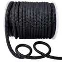 AEVORA 1/8 inch Nylon Rope - 20 Yards(60ft) Strong Utility Poly Cord for Clothes Line, Flag, Pole Camping, Crafting (Black)