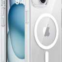 Miracase Magnetic for iPhone 15 Case Clear, Compatible with MagSafe Accessories [Not-Yellowing], Shockproof Slim Phone Case for iPhone 15, Clear Magnetic