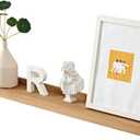 Floating Shelf for Wall Natural Oak Wood Wall Shelves 36 Inch (Upgrade Width 6"), Display Picture Ledge Shelf for Bedroom Living Room Bathroom Office Kitchen Storage Shelves