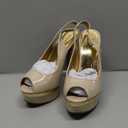 Women's High Heels Slingback Platform Pumps Stilettos Close Pointed Toe Heels Patent Solid Dating Party Dress Shoes, 6M 