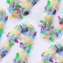 100 Feet Easter Tinsel Garland Colorful Egg Metallic Twisted Hanging Streamer Spring Garland for Easter Decoration Birthday Party Supply, White