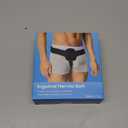 Hernia Belts for Men Inguinal, Hernia Support for Women and Men, Hernia Truss for Left or Right Side, Groin Belt, Adjustable Waist Strap with Removable Compression Pads (Large, Black)