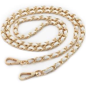 TENOC Universal Phone Crossbody Chain, Anti-theft Cell Phone Lanyard, Around The Neck Metal Cellphone Strap with Patch for Women, White