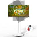 Small Mobile TV Stand for Most 10-48 Inches TV,Rolling TV Cart with Height Adjustable,10 Tilt, 360Swivel, 30Leveling,Max VESA 200X200mm,for Live Streaming,Home,Office (Style 2)