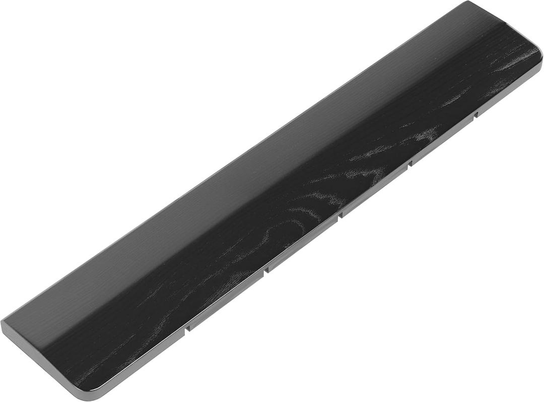 Faluber Wooden Wrist Rest Black Lacquered, 17.3-inch Length and 20mm Thickness for Full size Keyboard, Ergonomic Palm Rest for Mechanical Keyboard, Stain Resistant (Fullsize-440mm, Black Lacquered) (Large)