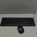 Wireless Keyboard and Mouse Combo for Windows, 2.4G Full-Sized External Cordless Computer Keyboard Mouse Combo for Laptop PC Desktop Chrome Mac, Number Pad 1600 DPI Silent Mouse USB Receiver (Black)