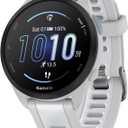 Garmin Forerunner 165, Running Smartwatch, Colorful AMOLED Display, Training Metrics and Recovery Insights, Whitestone