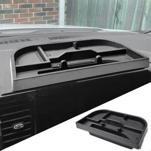 TACOBRO Interior Dashboard Storage Compatible with 2022-2025 2026 Sierra/Silverado 1500 Accessories, 2024-2026GMC Sierra/Chevy Silverado 2500HD/3500HD Dash Mounted Organizer Tissue Holder Tray