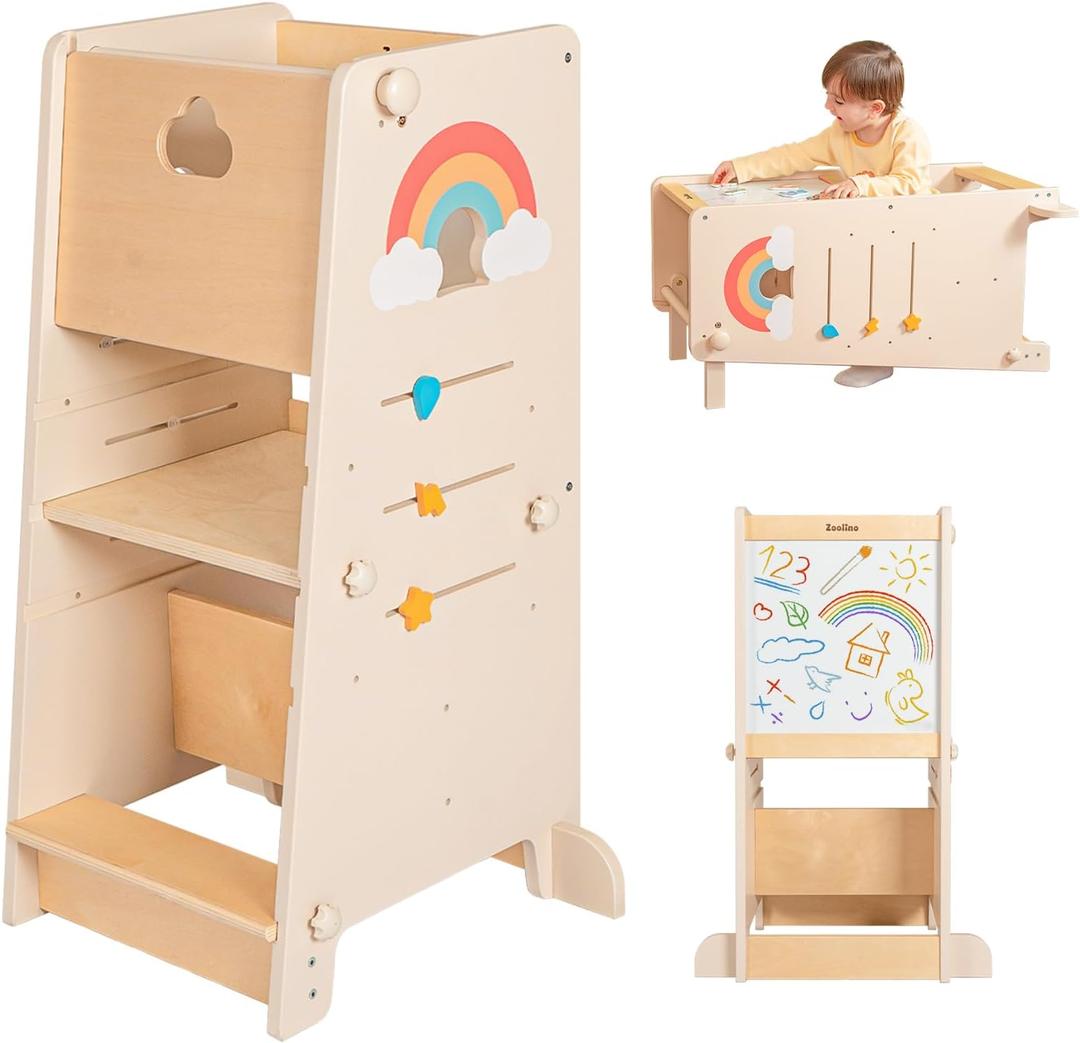 Toddler Standing Tower, Adjustable Kitchen Learning Tower