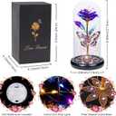 Mothers Day Flowers Gifts for Mom Women Birthday Gift Galaxy Glass Rose Forever Eternal Crystal Flowers Rose in Glass Dome with Butterfly Mother's Day Roses Gifts for Mom Daughter Wife Grandma Purple