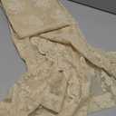 Kotile Beige Sheer Curtains 72 Inches Long, 2 Panels Country Rustic Floral Vintage Beige Sheer Lace Curtains for Living Room, Rod Pocket Privacy Light Filtering Window Curtain Drapes, 52 x 72 Inch