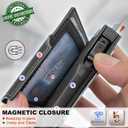 KEMISANT Airtag Wallet Men Gift,Mens Slim Front Pocket Wallet Money Clip Standard or Apple Airtag Use 3.8"2.8"0.9"