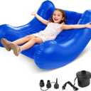 Sensory Rocker Chair for Kids, 42 x 42 x 38 Inflatable Pod Rocking Chair, Air Cloud Rocker, Autistic ADHD Sensory Chairs for Child, Indoor/Outdoor Toddler Rocking Chair (Blue)
