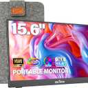 InnoView Portable Monitor 15.6" 1080P for Laptop with Protective Sleeve, Built-in 90 Adjustable Stand USB C HDMI Ultra-Slim Portable Laptop Monitor for MacBook Phone PS Xbox Switch