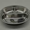 Stainless Steel Baby Suction Plates: Divided Plates for Babies and Toddlers, Made of 100% Food-Grade Materials Ideal for Baby-Led Weaning BPA-Free Toddler Feeding Dishwasher Safe Gray (Stainless steel dinner plates)