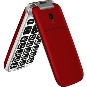 G3 Red - VoLTE Flip Cell Phone for SeniorsUnlcoked Phones with SOS ButtonBig Button, Loud VolumeCameraTalking ClockSpeed Dial Hands-freeDumb PhoneCharging DockTalk and Text Only Phone