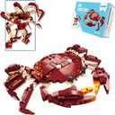 Sea Creatures Building Toy Ocean Animal Building Blocks Sets 2 in 1 Crab Figures for 6 Plus Years Old Boys and Girls Gift for Birthday Christmas (242pcs)