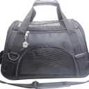 Cat Carrier,Soft-Sided Pet Travel Carrier for Cats,Dogs Puppy Comfort Portable Foldable Pet Bag Airline Approved (Small Black)