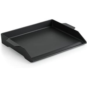 Onlyfire Universal Cast Iron Cooking Griddle, Nonstick Coating Griddle Flat Top Grill Plate with Extra High Sidewalls for Charcoal, Gas Grills and Range Oven, 18.5" 14"