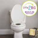 Little2Big Toilet Seat with Built-In Potty Training Seat, Slow Close, Durable Plastic, Made in USA, ROUND, White