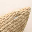 Pack of 2 Soft Corduroy Decorative Pillow Covers 12 x 20 Inch Boho Striped Rectangle Pillow Covers Farmhouse Home Decor for Sofa Couch Bedroom Khaki